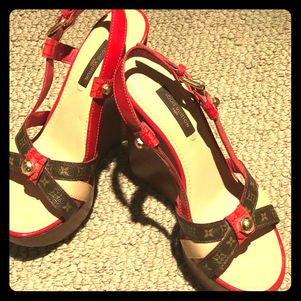 Louis Vuitton Monogram Wedges